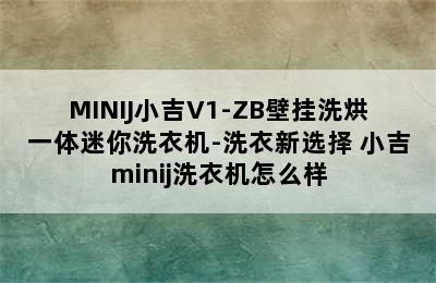 MINIJ小吉V1-ZB壁挂洗烘一体迷你洗衣机-洗衣新选择 小吉minij洗衣机怎么样